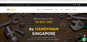 A1 Handyman Singapore' Homepage