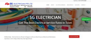SG Electrician Pte Ltd' Homepage