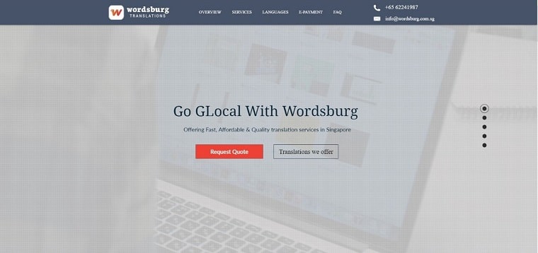 WORDSBURG TRANSLATIONS PTE LTD's Homepage