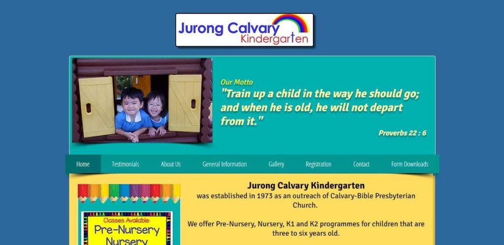Jurong Calvary Kindergarten's Homepage