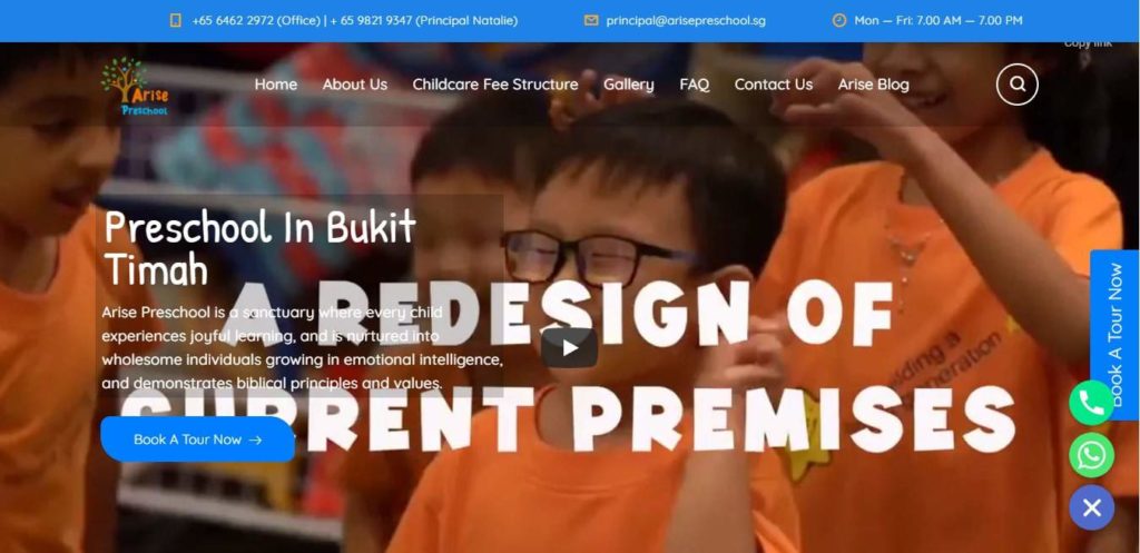 Arise Kindergarten's Homepage