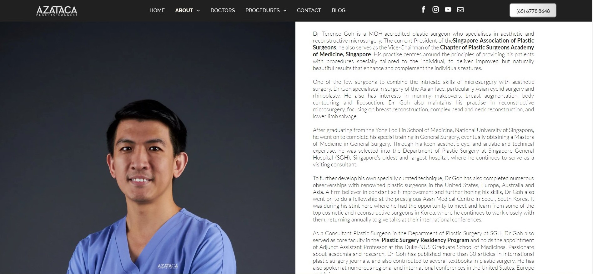 Dr. Terrence Goh Plastic Surgery's Homepage