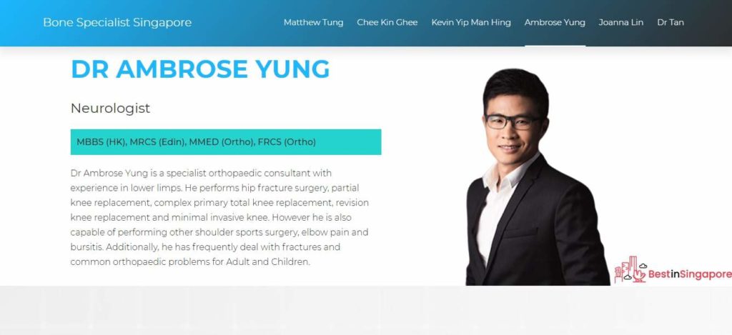 Dr. Ambrose Yung – Bone Specialist SG's Homepage