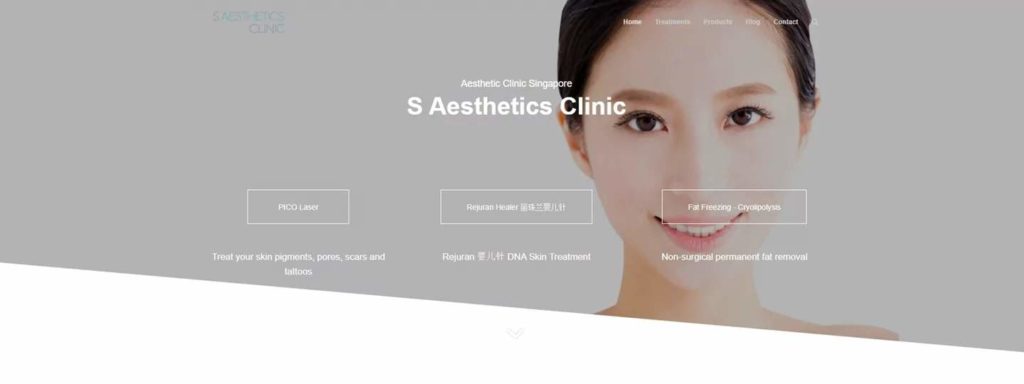 S Aesthetics Clinic's Homepage