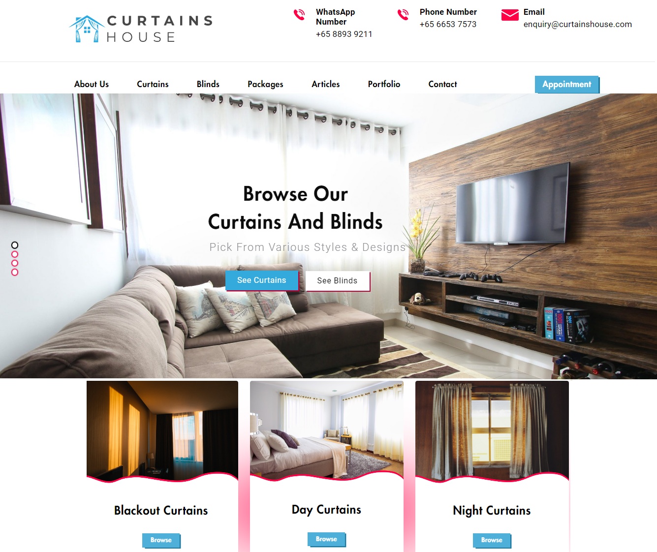 Curtains House Singapore's Homepage