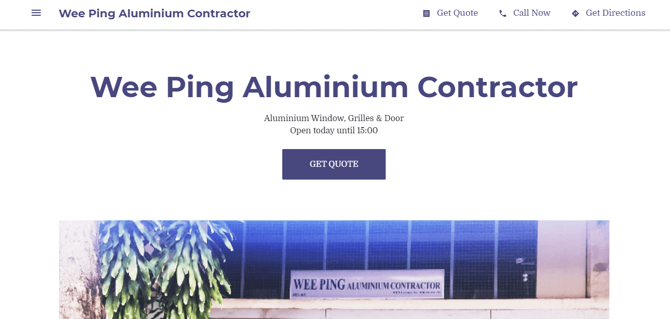 Wee Ping Aluminum Contactors' Homepage