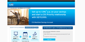 Citi MaxiGain Savings Account's Page