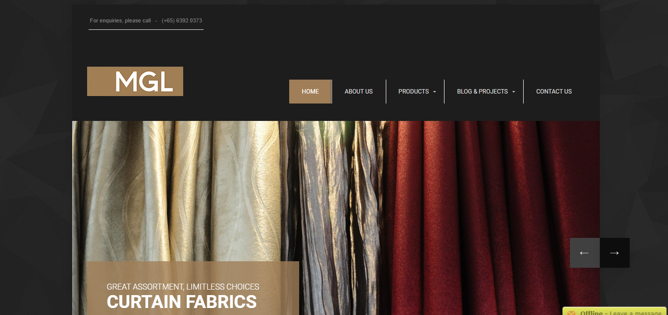 MGL Curtain and Furnishing's Homepage