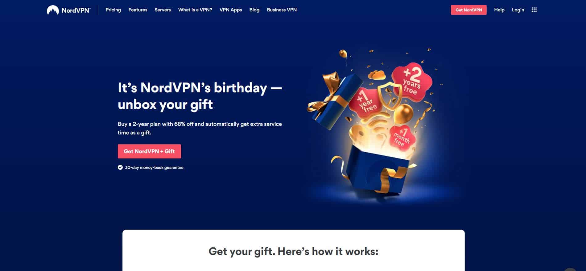 NordVPN's Homepage