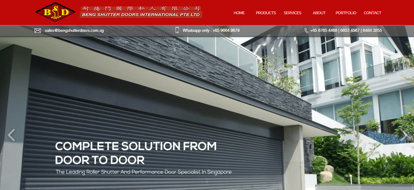 Beng Shutter Doors International's Homepage