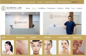 Edwin Lim Medical Aesthetic Clinic's Homepage