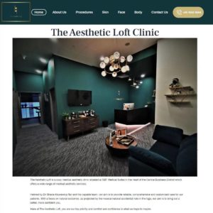The Aesthetic Loft Clinic's Homepage