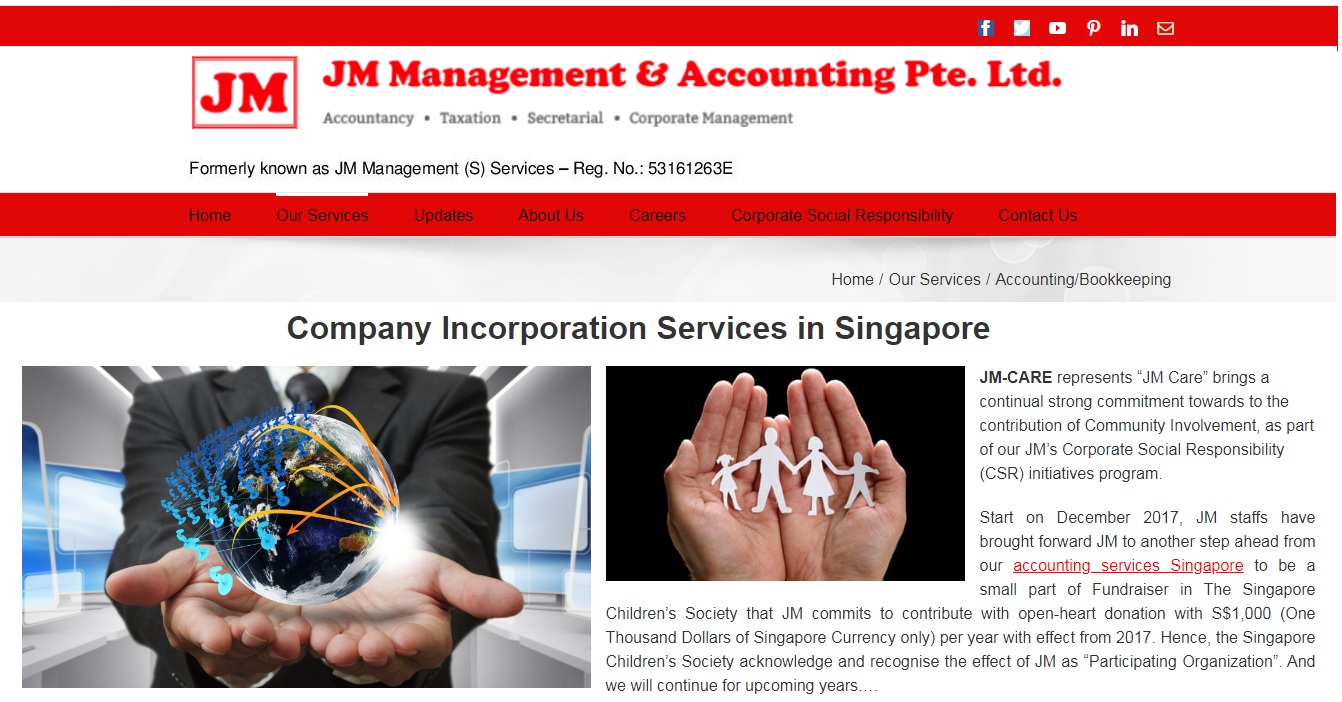 JM MANAGEMENT & ACCOUNTING PTE LTD'S WEBSITE