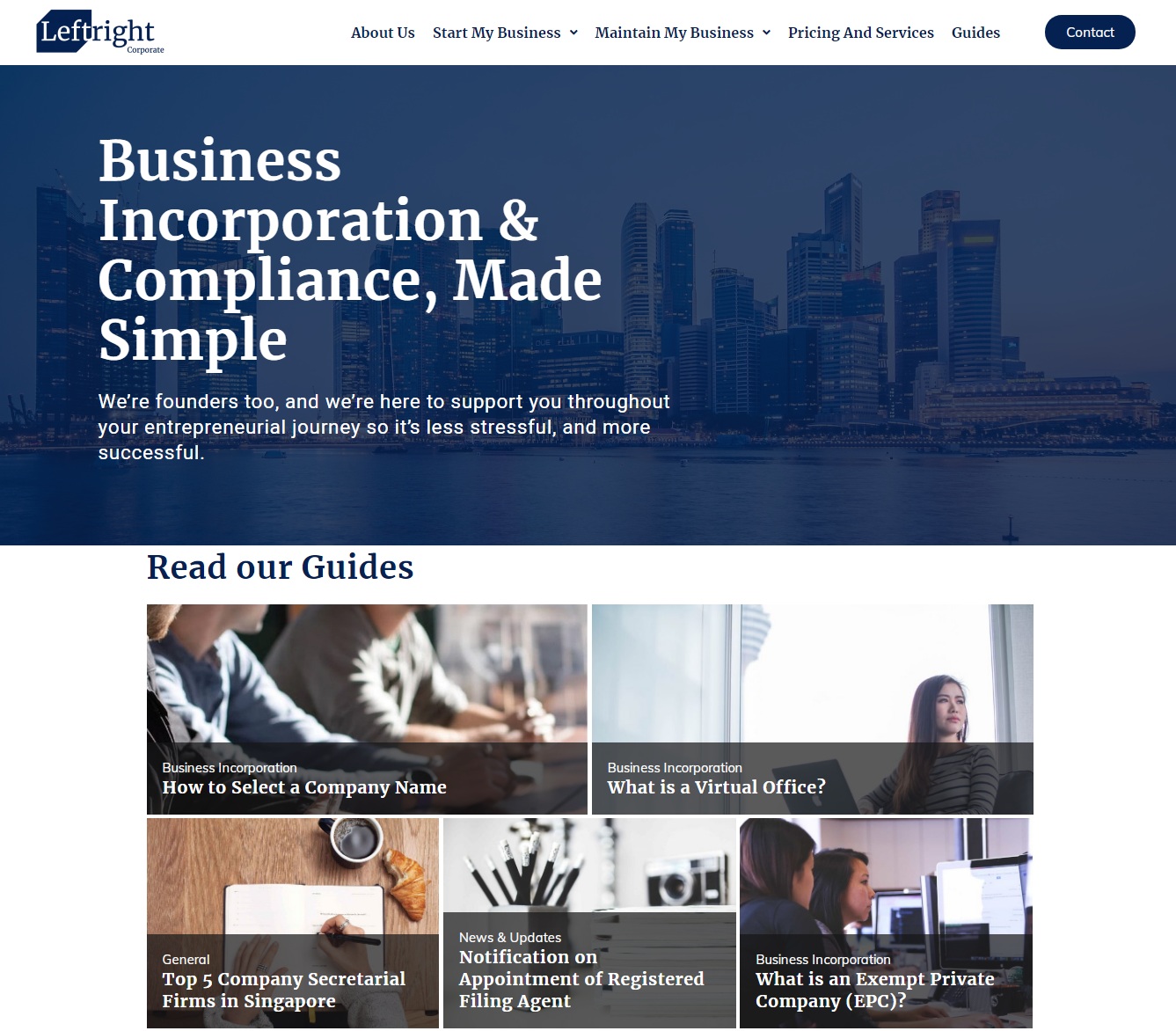 LEFTRIGHT CORPORATE PTE LTD.'s HOMEPAGE