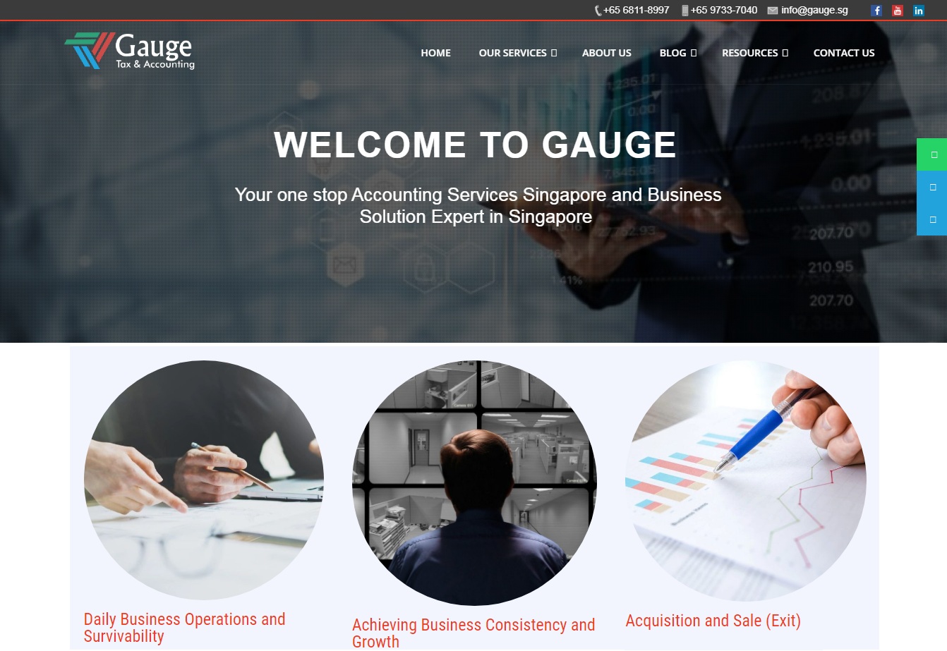 GAUGE TAX & ACCOUNTING SERVICES SINGAPORE'S WEBSITE