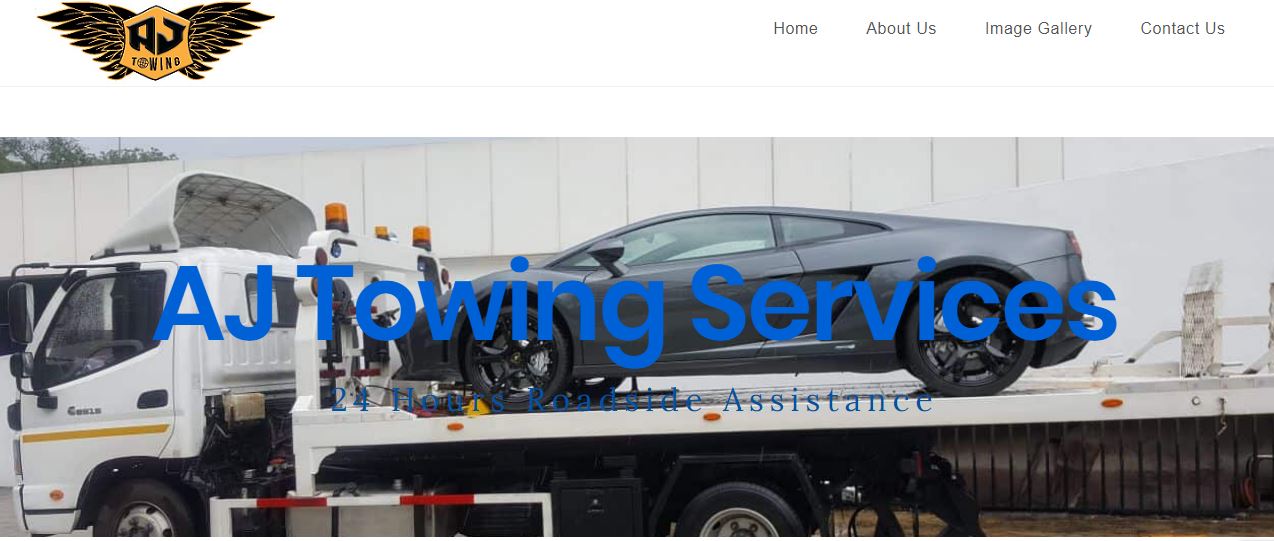 AJ Towing Services' Homepage