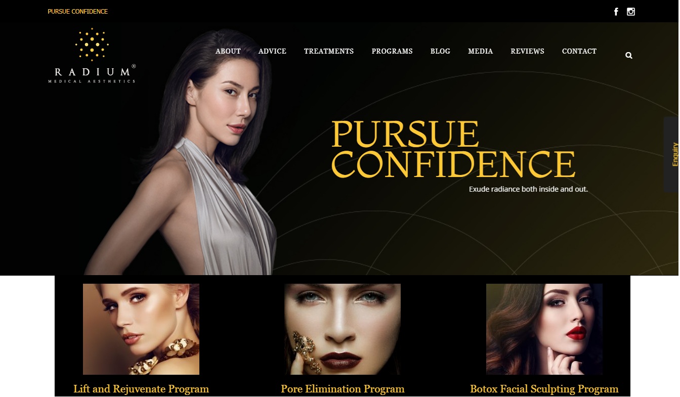 Radium Medical Aesthetics' Homepage