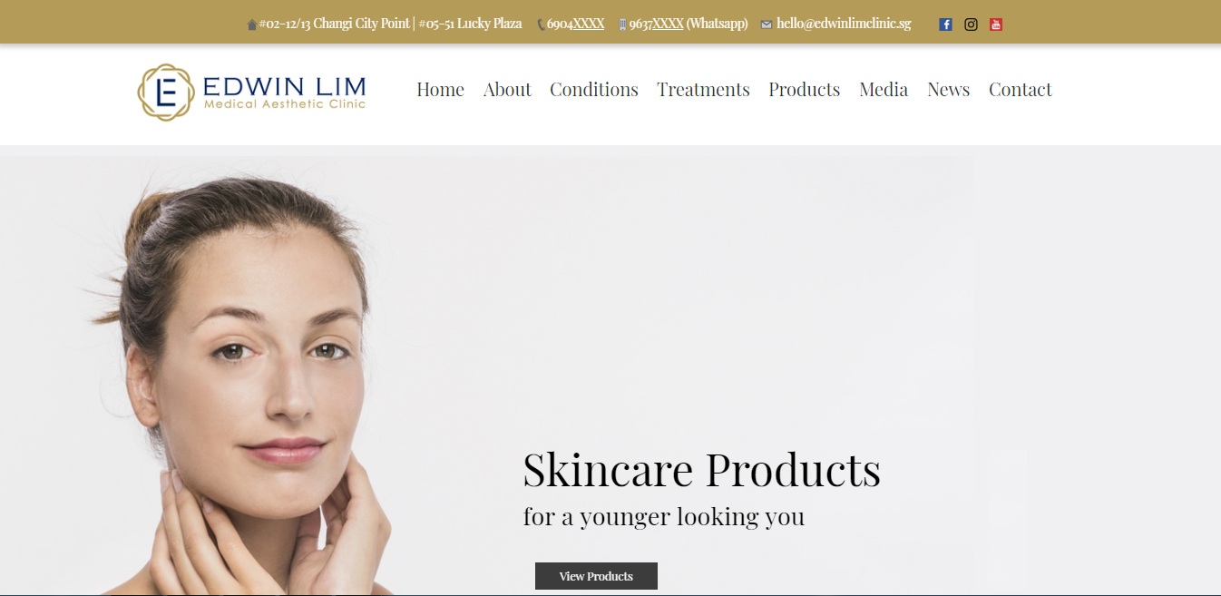 Edwin Lim Medical Aesthetic Clinic's Homepage