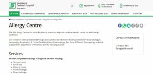 Singapore General Hospital's Homepage
