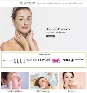 Edwin Lim Medical Aesthetic Clinic's Homepage