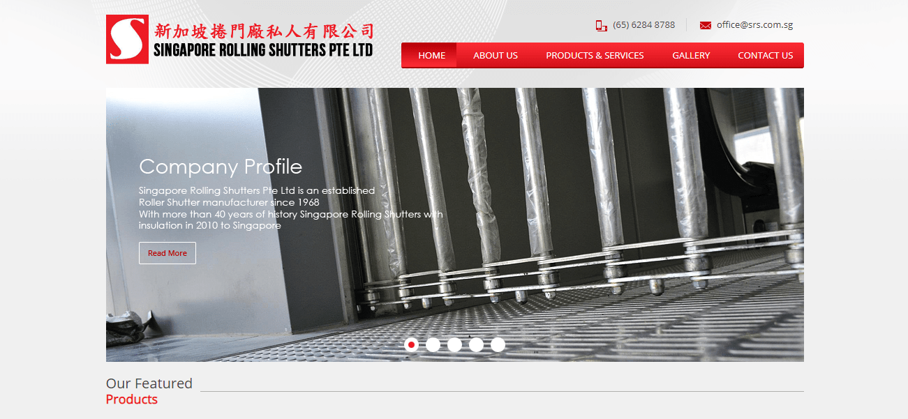 Singapore Rolling Shutters' Homepage