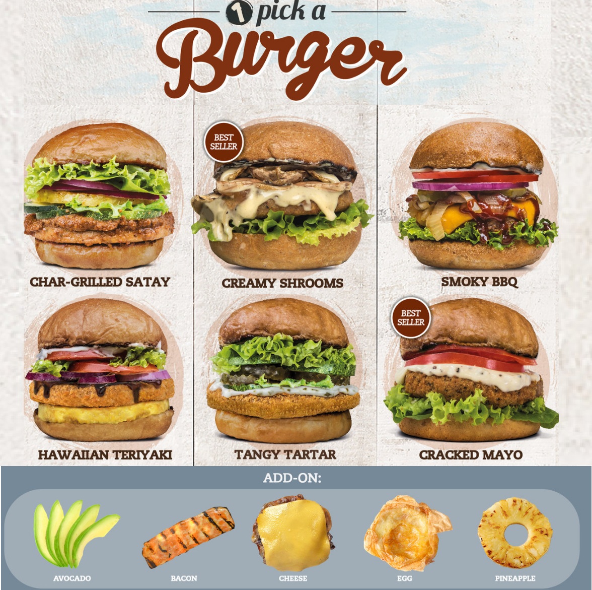 VeganBurg's Burger Options