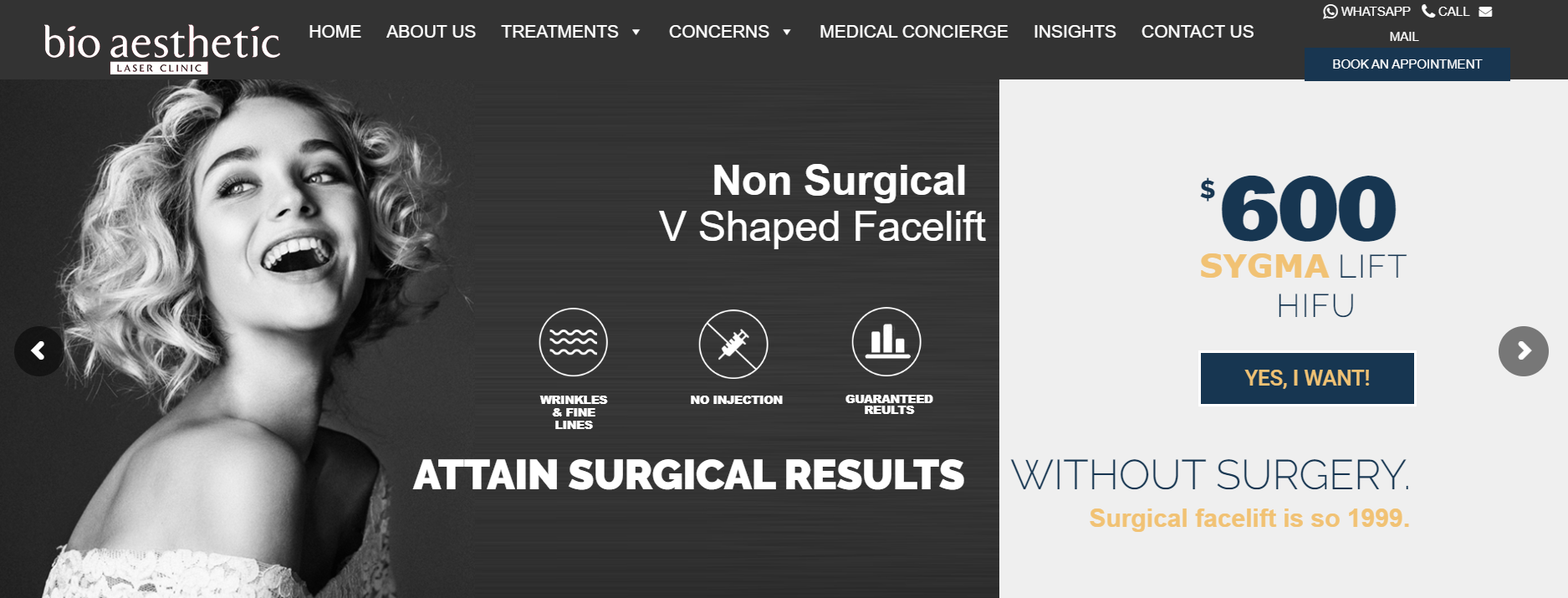 Bio Aesthetic Laser Clinic's Homepage