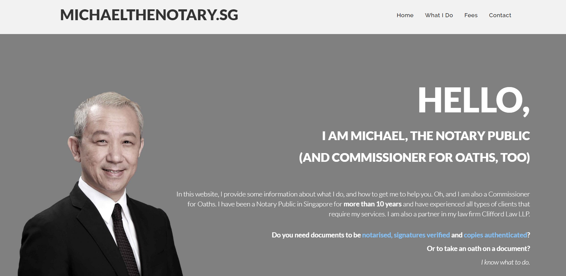 Michael, The Notary (Clifford Law)'s Homepage