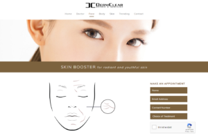 DermClear Aesthetic and Laser Clinic' Homepage