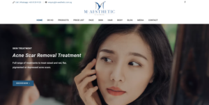 M-Aesthetic Clinic' Homepage