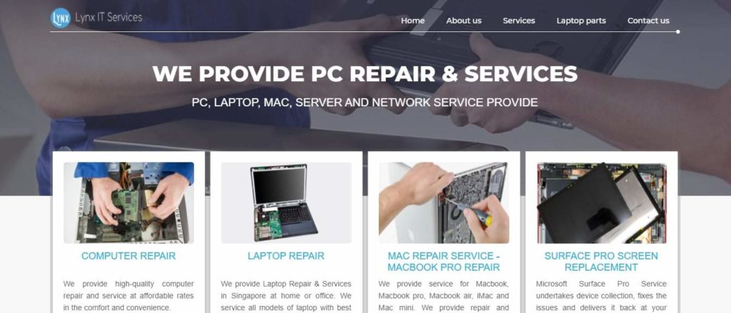 Lynx IT Services' Homepage