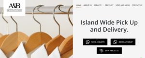 A&B Professional Dry Clean & Laundrys Homepage