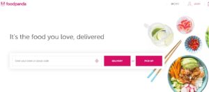 Foodpanda's Homepage