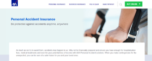 AXA Insurance's Homepage