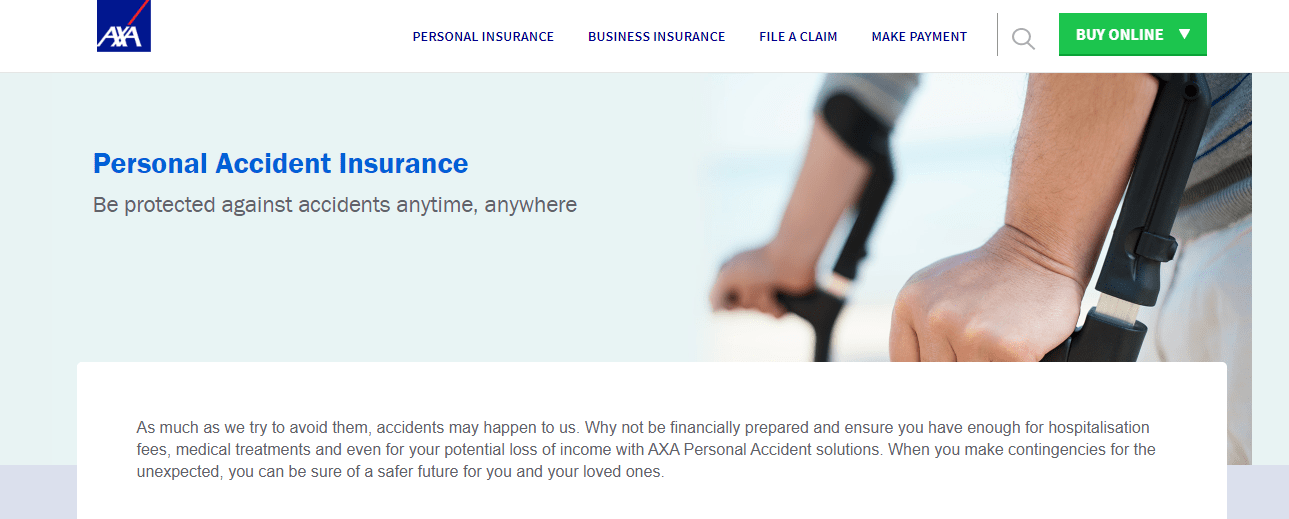 AXA Insurance's Homepage