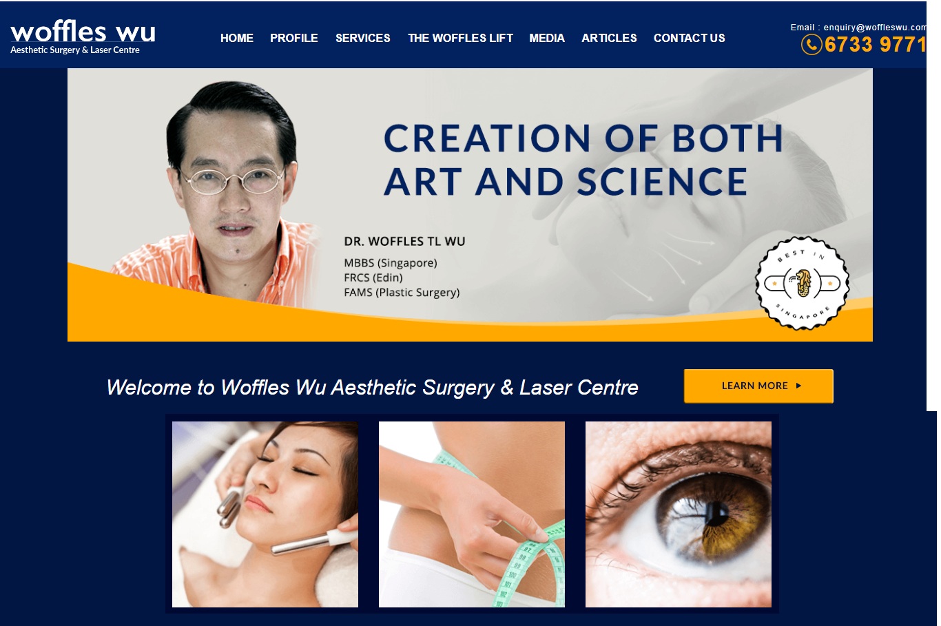 Woffles Wu Aesthetic Surgery & Laser Centre's Homepage