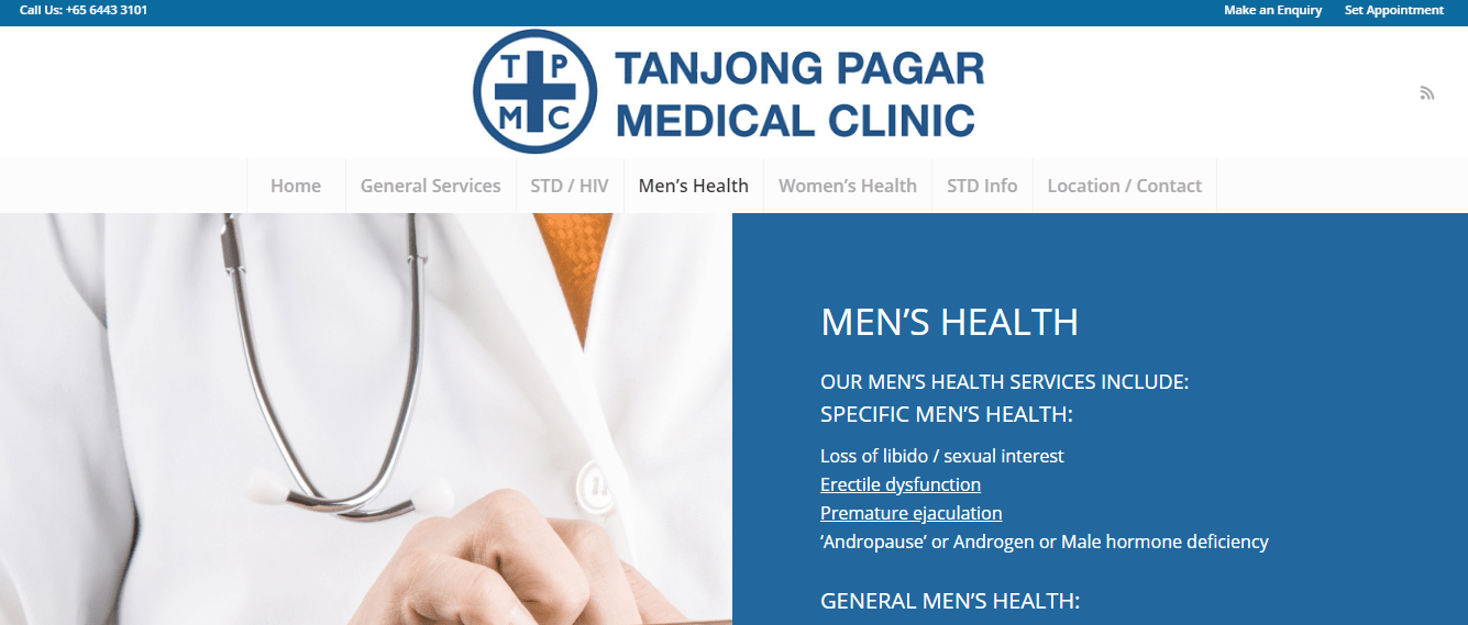 Tanjong Pagar Medical Clinic's Homepage