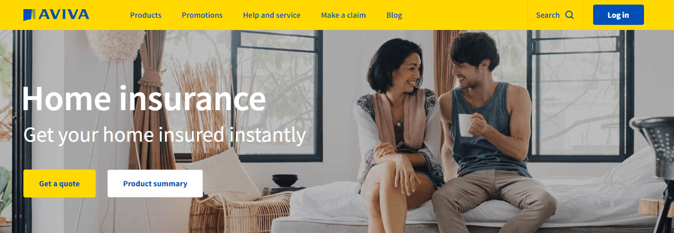 Aviva Insurance's Homepage