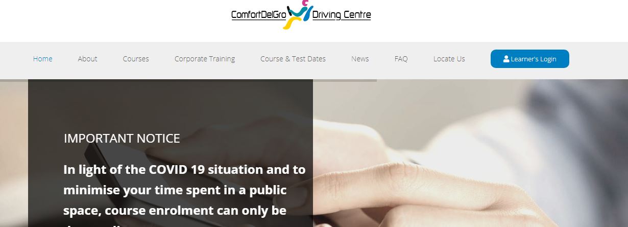 ComfortDelGro Driving Centre's Homepage