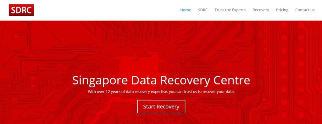 Singapore Data Recovery Centre's Homepage