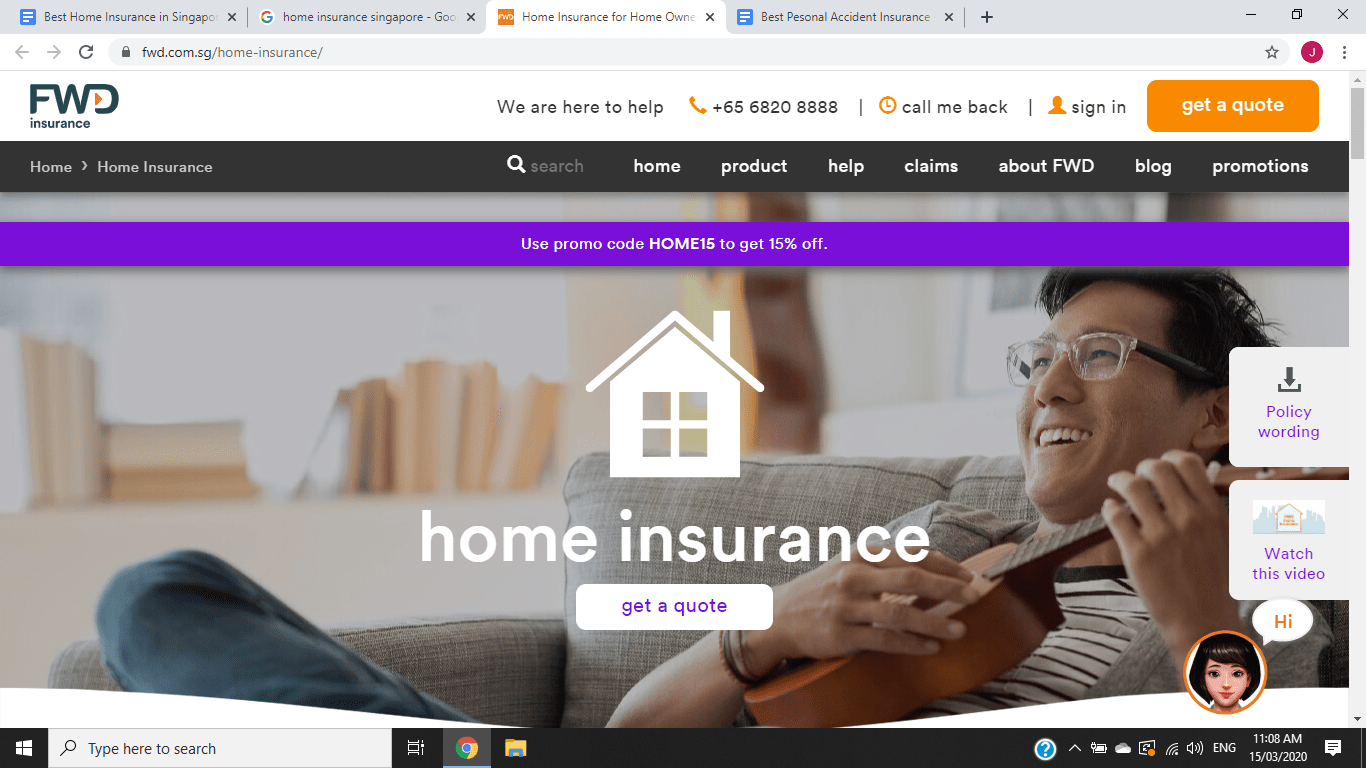 FWD Insurance's Homepage