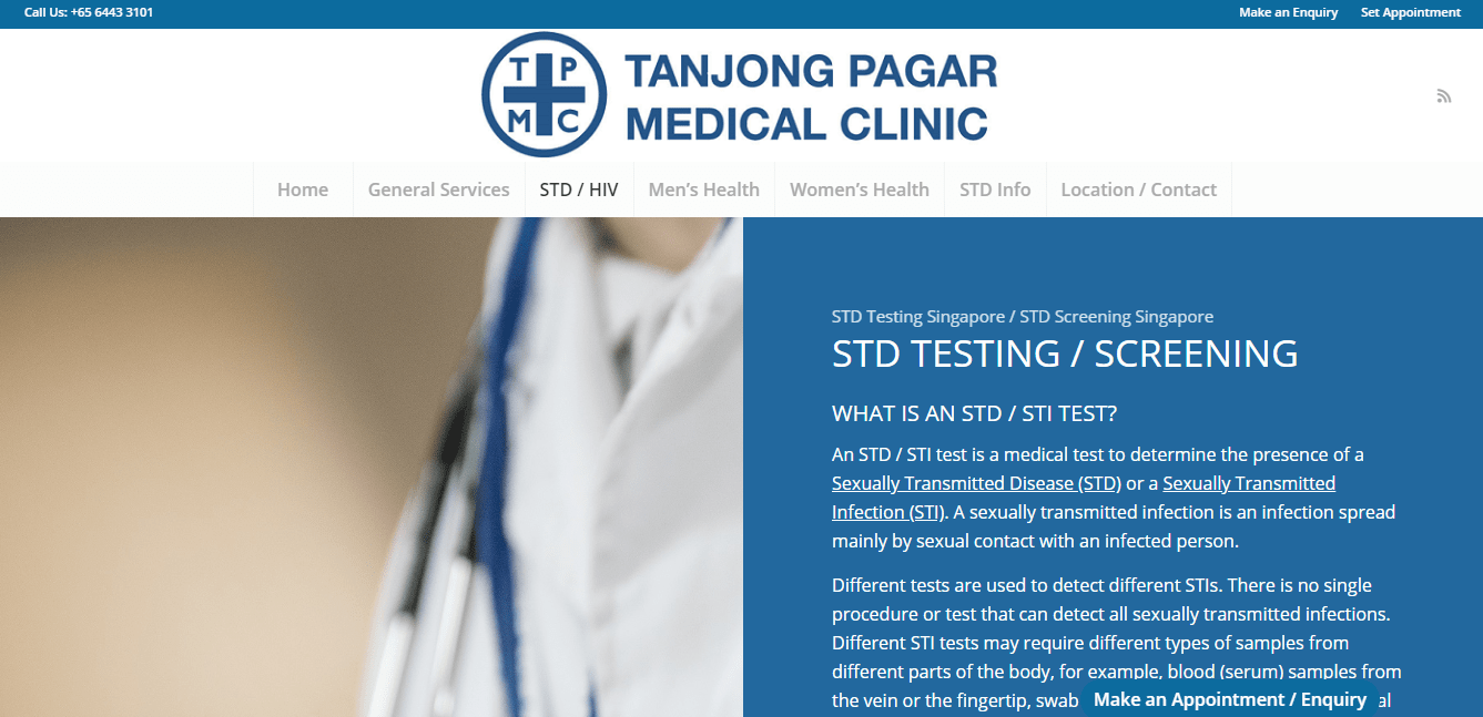 Tanjong Pagar Medical Clinic's Homepage