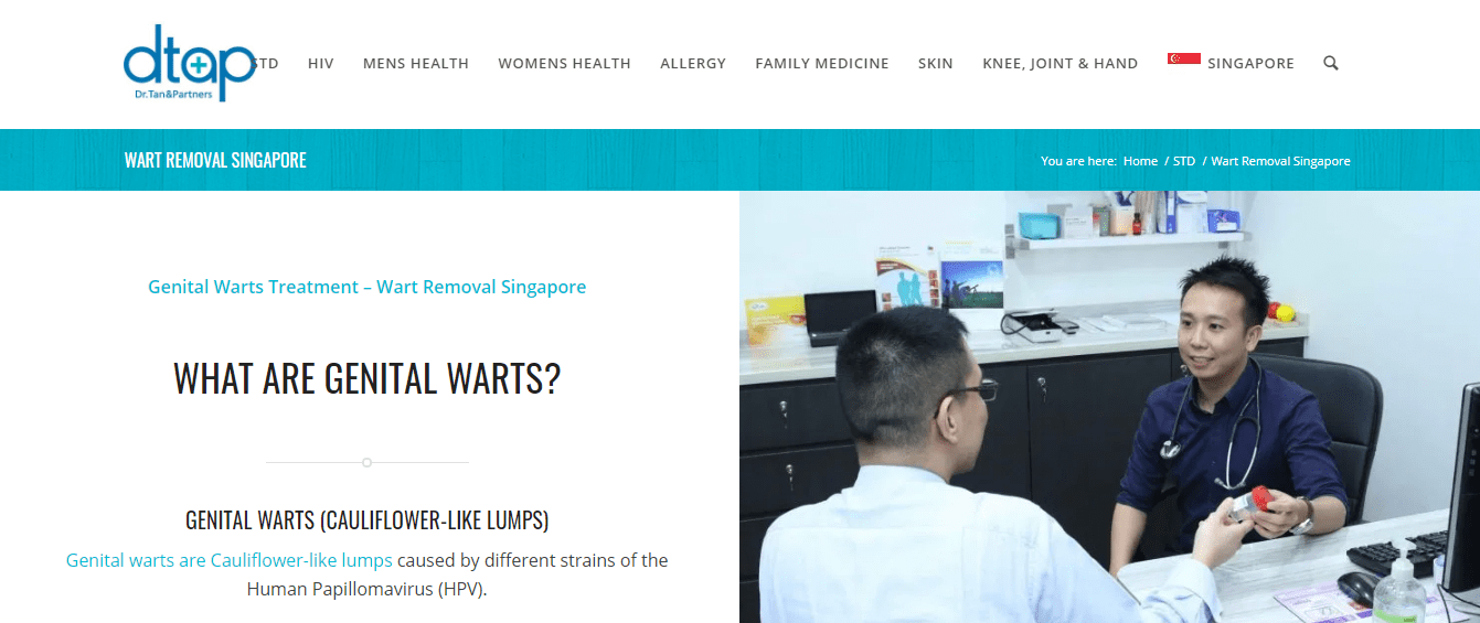 Dr. Tan & Partners Clinic's Homepage