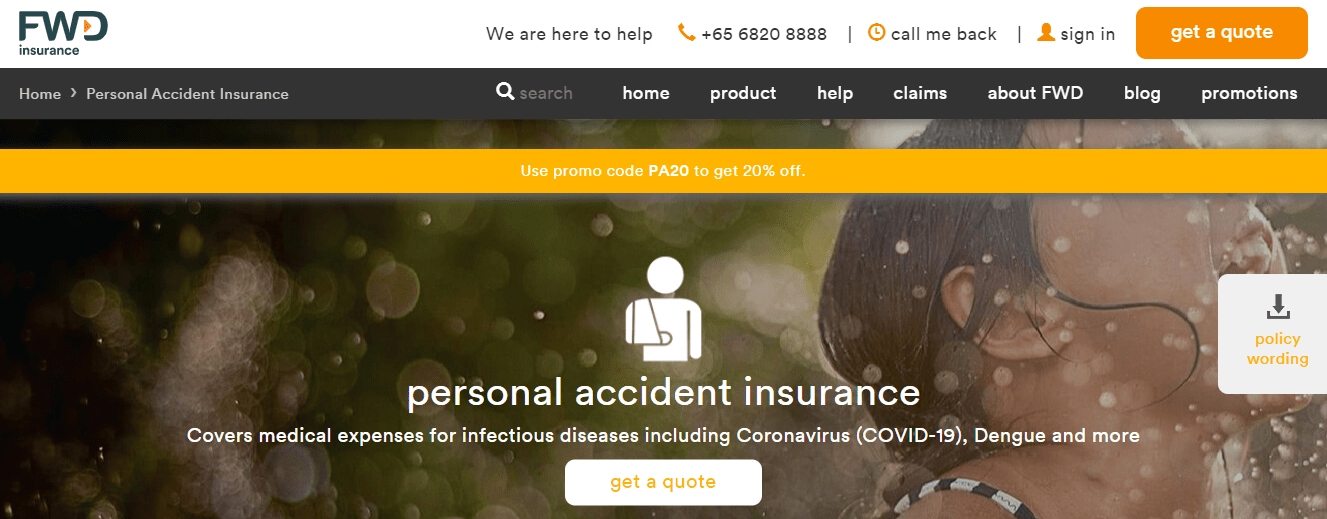 FWD Insurance's Homepage