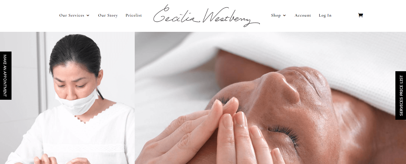 Cecilia Westberry Beauty Spa's Homepage