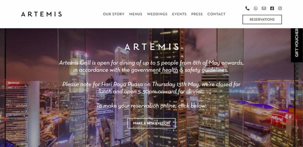 Artemis Grill & Sky Bar's Homepage