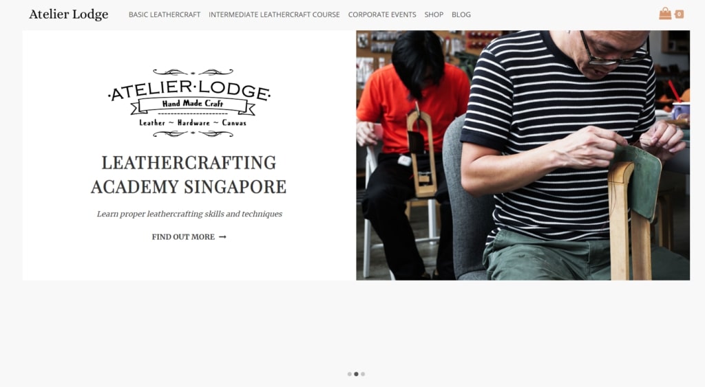 Atelier Lodge Leathercraft Academy' Homepage