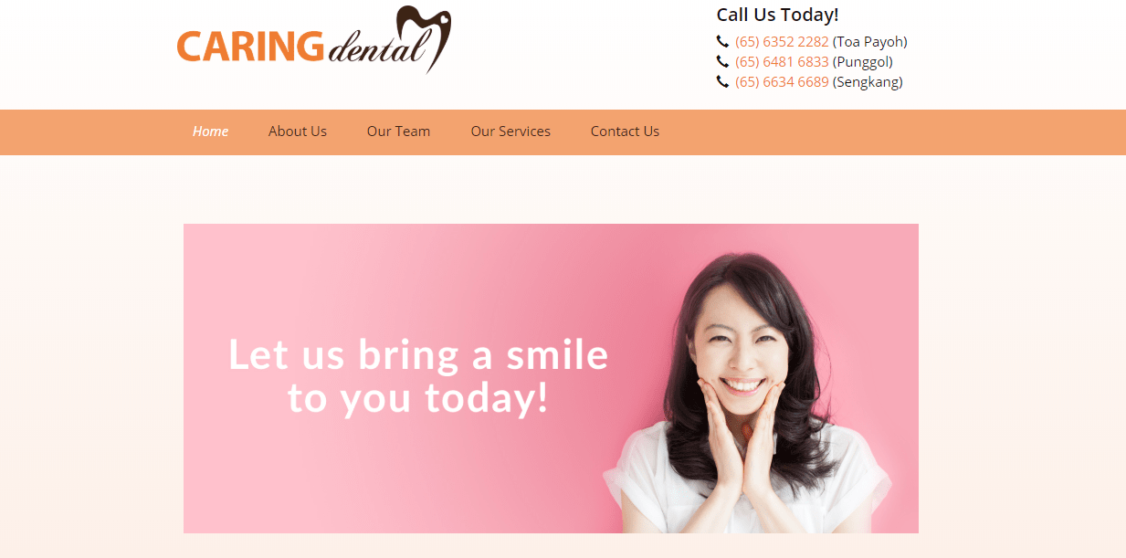 Caring Dental's Homepage