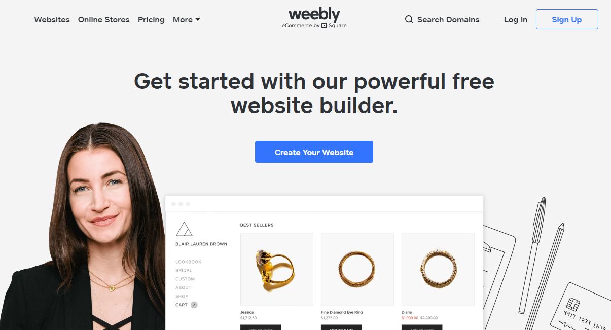 Weebly's Homepage