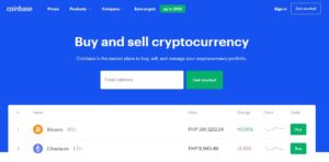 Coinbase's Homepage